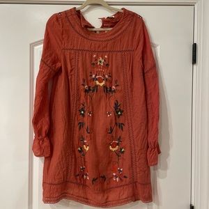 Umgee dress with embroidered floral details